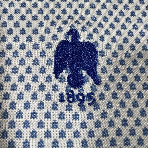 Turtleson Short Sleeve Golf Polo Shirt Geometric Print Embroidered Men s Large - Picture 4 of 10